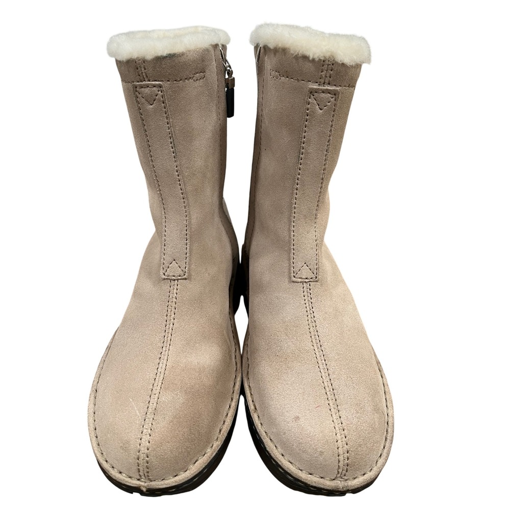 Polo Sport Ralph Lauren Tan Suede Faux Fur Lined Winter Boots Womens 6B AAW14864